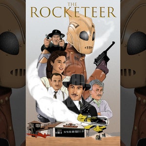Original &quot;Like in the Comic Books&quot; Art Print Poster The Rocketeer Art Deco