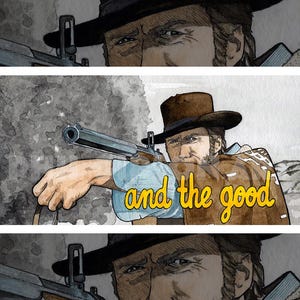 Original The Good, the Bad, and the Ugly Kunstdruck Poster Clint Eastwood Western