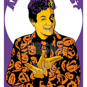 Original “Any Questions?” David S Pumpkins Halloween Art Print Poster