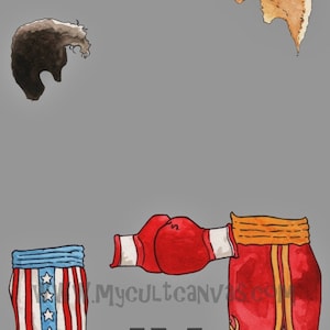Original ROCKY IV Art Print Poster by Phil Gibson Rocky Balboa Ivan Drago Russian
