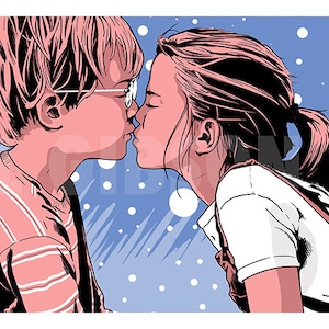 Original "My Girl" Giclée Art Print Primeiro Beijo Pôster Vada Thomas Jane Dia dos Namorados