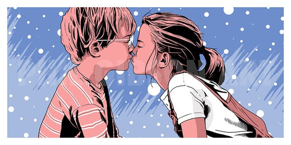 in the series the art of kissing FIRST KISS Art Print