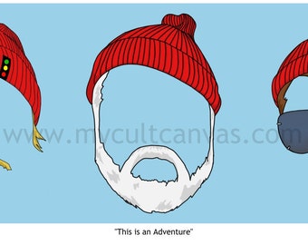 Original "This is an Adventure" Art Print Poster by Phil Gibson Wes Anderson The Life Aquatic Steve Zissou