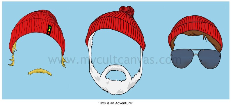 Original This is an Adventure Art Print Poster by Phil Gibson Wes Anderson The Life Aquatic Steve Zissou image 1