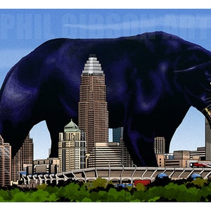 Original &quot;Panthers Nation&quot; Giclée Art Print Poster Football