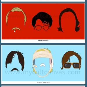 Anderson Faces Series 1-4 Rushmore Royal Tenenbaums Darjeeling Limited Life Aquatic Art Print Posters