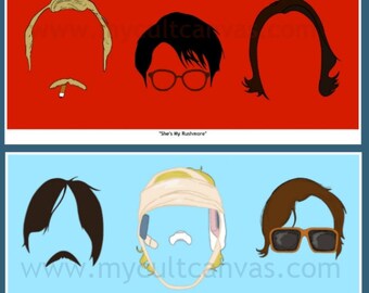 Anderson Faces Series 1-4 Rushmore Royal Tenenbaums Darjeeling Limited Life Aquatic Art Print Posters