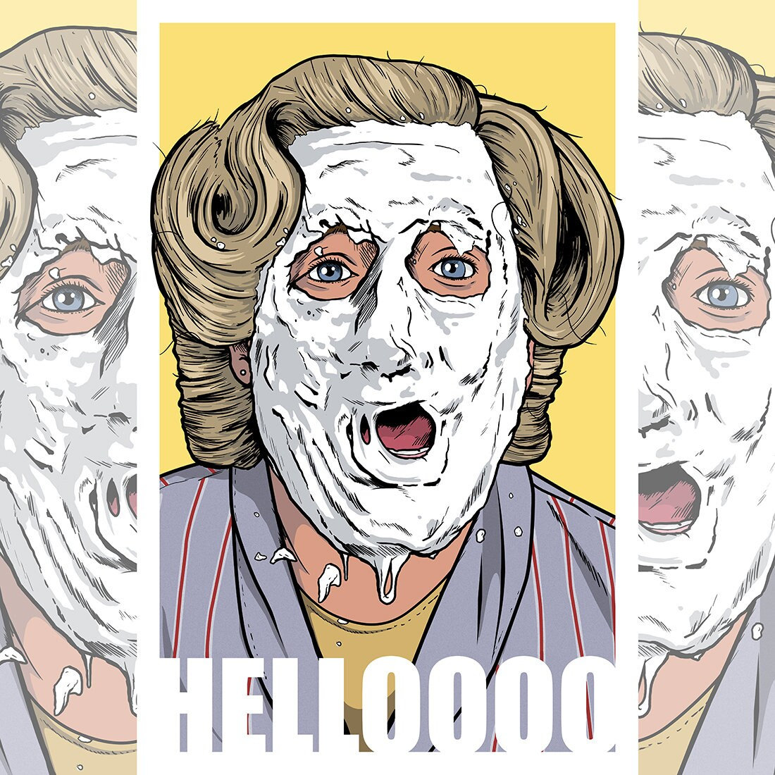 Original "Hellooo!" Art Print Poster Mrs. Doubtfire Inspired