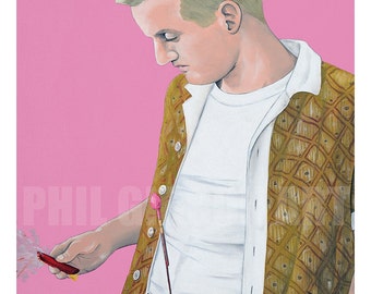 Original "Dignan" 12" x16" Art Print Poster Bottle Rocket Wes Anderson