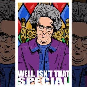 Original &quot;Bem, isso não é especial&quot; Church Lady Art Print SNL Saturday Night Live
