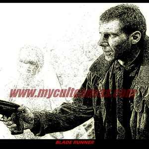 Original BLADE RUNNER Arte Impresión Cartel Deckard Harrison Ford película Película