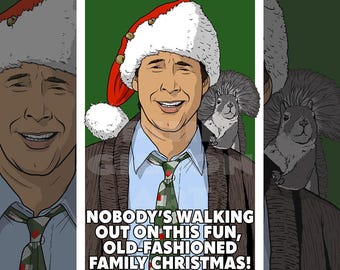 Original "Old-Fashioned Christmas" Art Print Poster Clark Griswold Christmas Vacation