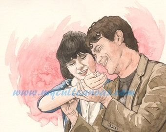 Original 500 Days of Summer Art Print by Phil Gibson Zooey Deschanel Valentines Day Poster