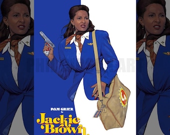 Original "Jackie" Art Print Movie Poster Jackie Brown Tarantino
