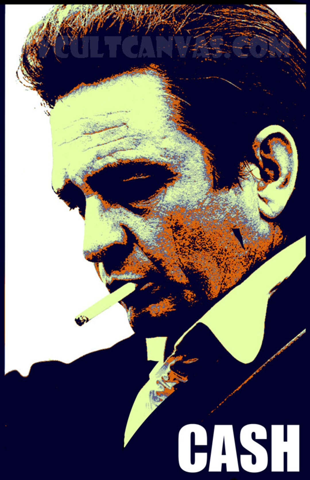 Original Johnny Cash Giclée Art Print Poster Vintage Country Rock Music ...