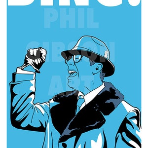 Original &quot;Bing!&quot; Groundhog Day Movie Poster Art Print Ned Ryerson