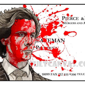 Original American Psycho &quot;It&#39;s Called Bone&quot; Patrick Bateman Art Print Axe Murder Horror