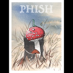 Original &quot;The Mushroom Of Course&quot; 12&quot; x 16&quot; Phish Art Print Concert Poster
