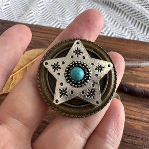 Turquoise Stone Star Knobs/Handmade Vintage Dresser knobs cabinet Dresser Knobs pull/Dresser Pull /Furniture Knobs-GBZZ015