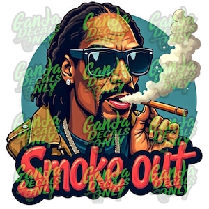 Smoke out - AI Snoop dogg die cut sticker