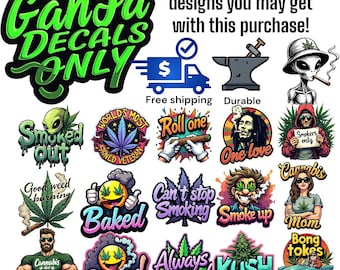 5 adesivi casuali mix 21+ (solo adesivi di canapa)