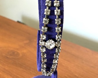 Vintage 1950s Rhinestone Bracelet – Classic Mid-Century Glamour