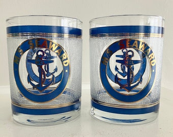 Vintage M/S Seaward Norwegian Cruise Line - Set of Two - Cocktail Glasses