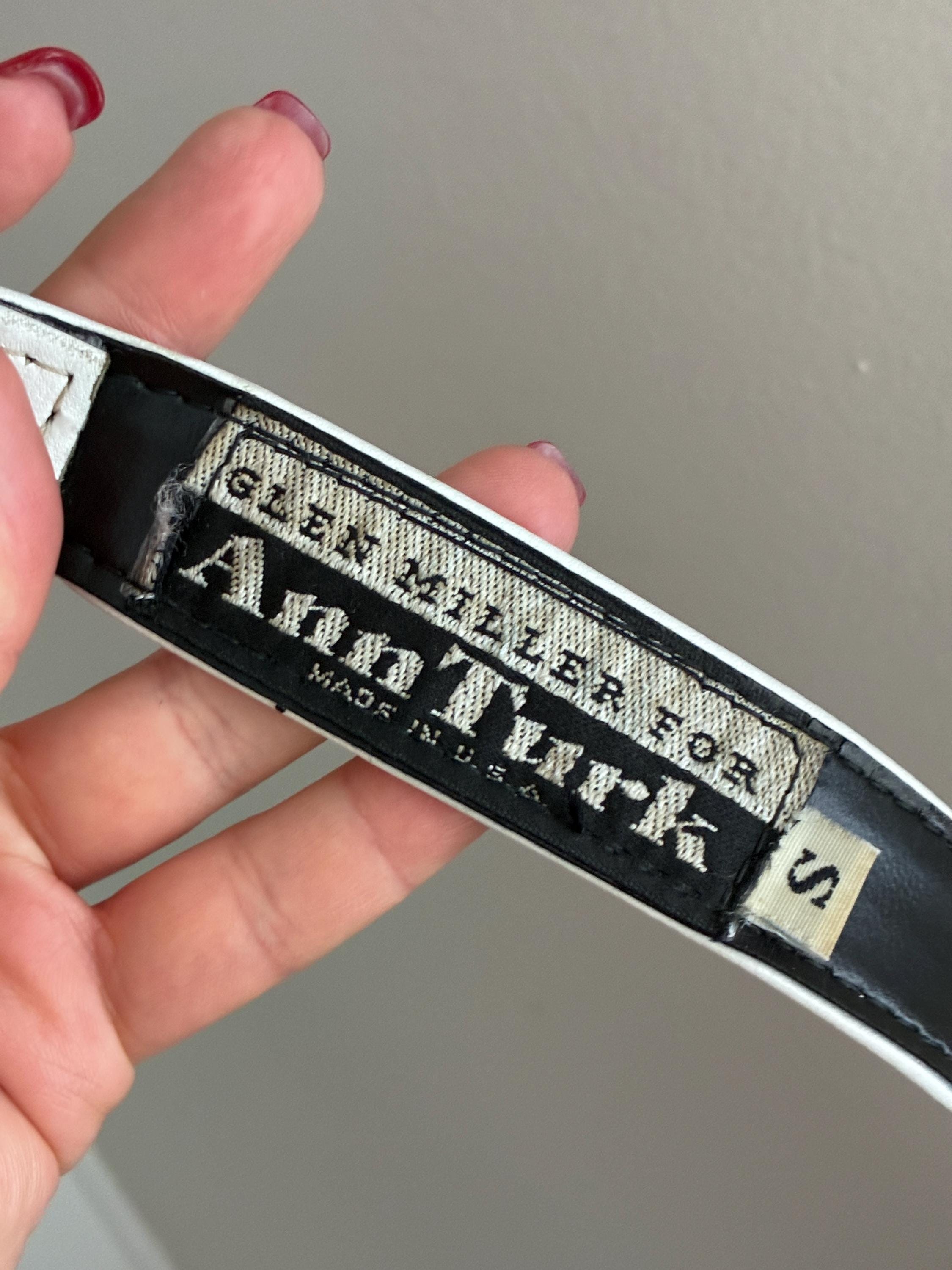 Ann Turk Silver Frog Buckle Belt Glen Miller for Ann Turk Alligator Leather Belt Silver Horse  main image 4