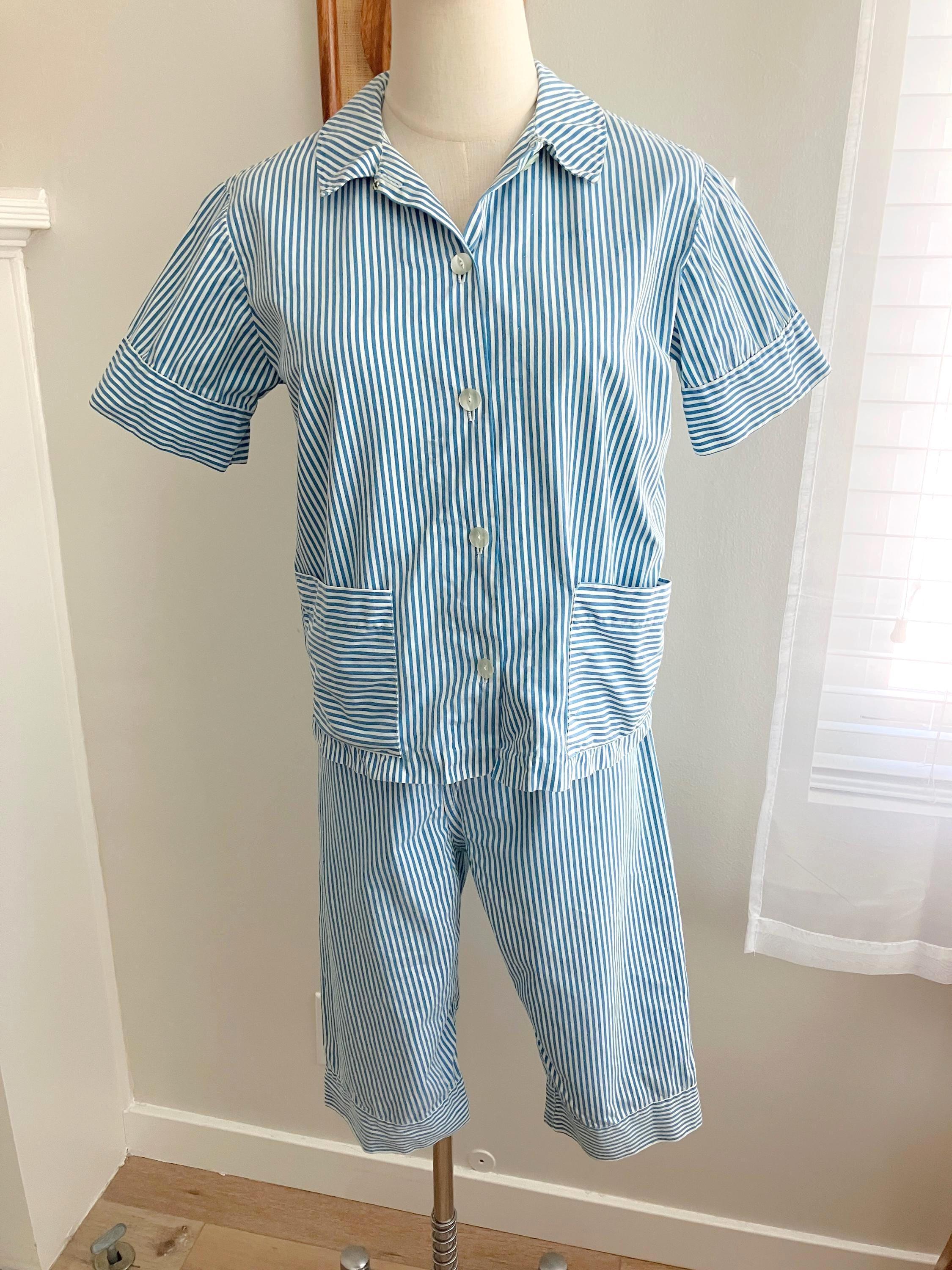 70〜80s Vintage Dreiklang Pajamas Stripe Vintage Dreiklang Striped Patterned Pajama Set Mens Size UK