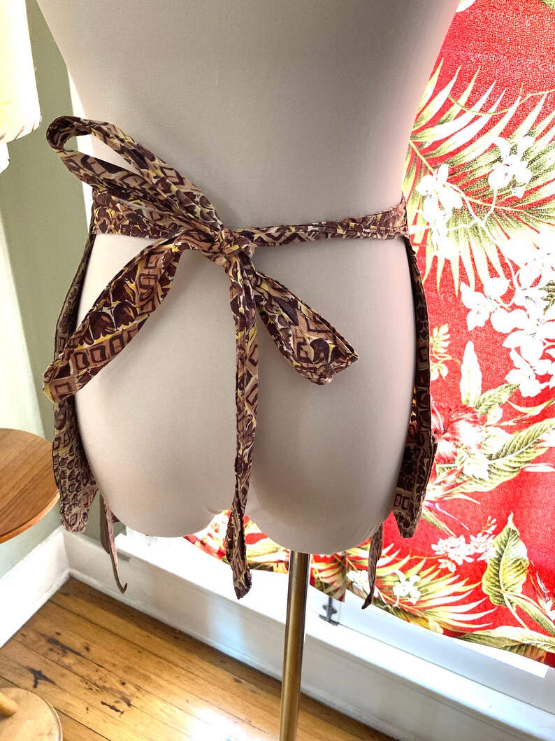 1930s 1940s Lovely Brown Fall Floral Pattern Print Cotton ...