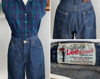 1950s Lady Lee Riders - Sanforized Blue Denim Shorts - 26" Waist