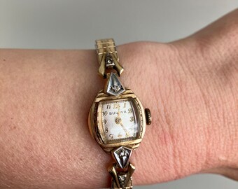 1951 Bulova - 10K Gold Rolled Ladies Wrist Watch