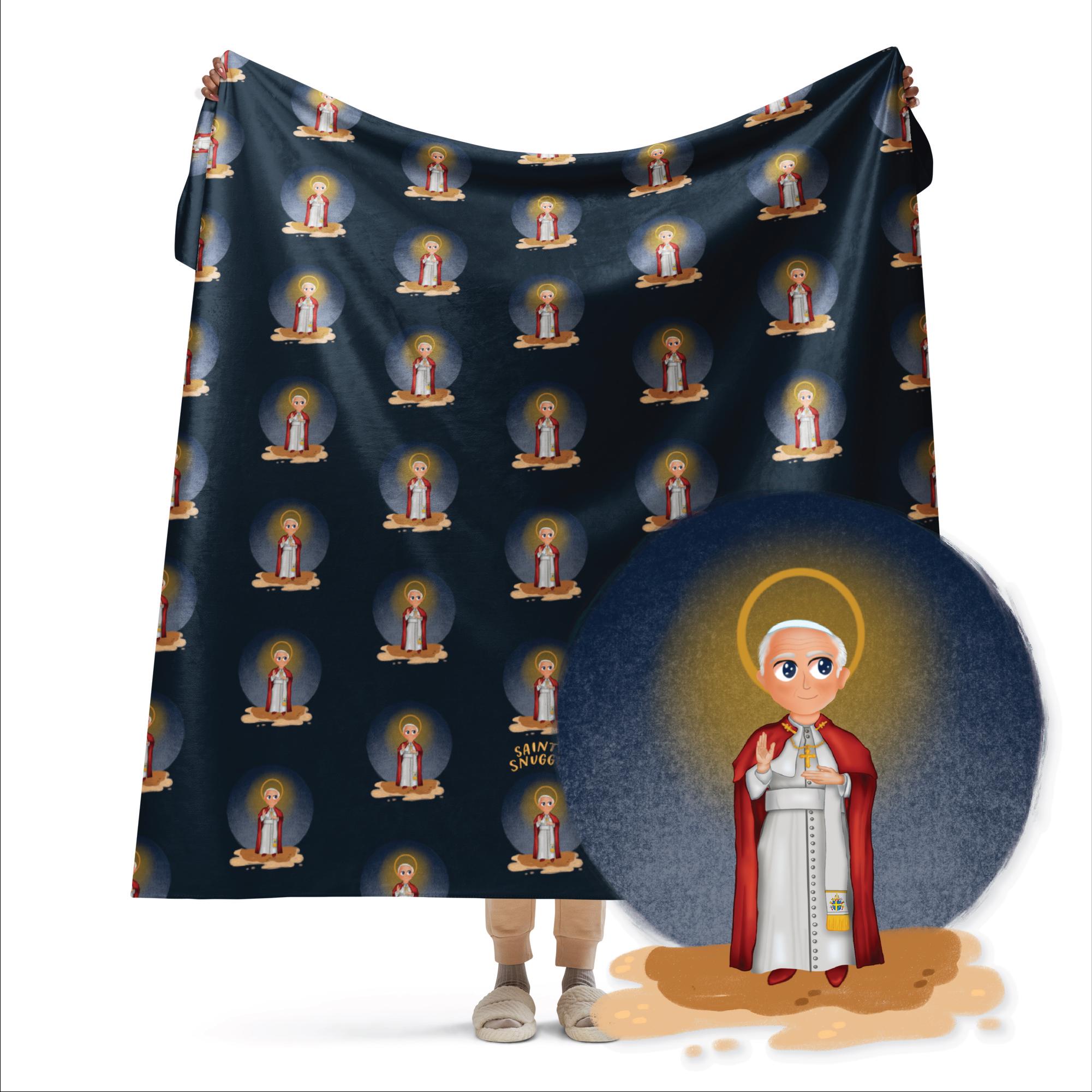 St. Pope John Paul II | Catholic Saint Blankets for Kids | Catholic Gifts