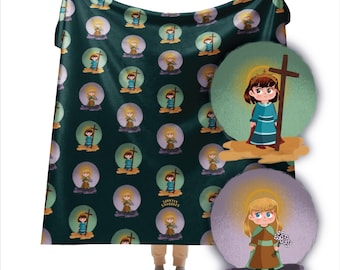 Custom Saint Blanket with Multiple Saints | Choose Saints for Kids | Catholic Gift