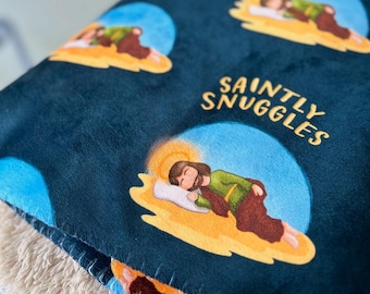 Sleeping St. Joseph Blanket: Catholic Gift, Kids Saint Blanket