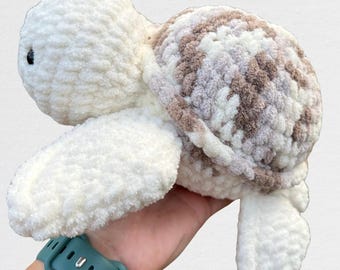 Tartaruga marina di peluche fatta a mano all'uncinetto, giocattolo animale marino amigurumi