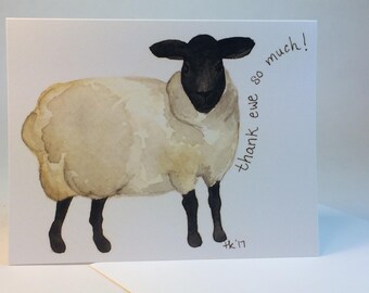 Thank ewe notecards, set of 6
