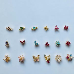 Nasenring Ohrstecker | 20 Gauge L Stab | Vergoldeter Edelstahl