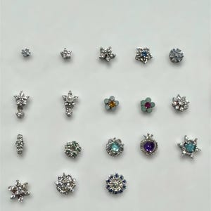 Stainless Steel L rod Nose Ring | Silver Color nose pin | 20 gauge nostril jewelry