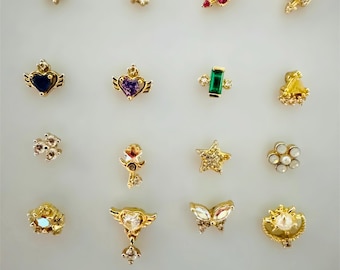 Piercings para la nariz / Varilla en L de calibre 20 / Acero inoxidable dorado