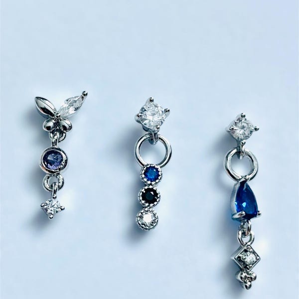 Dangle Nose Ring | 20 gauge L rod | Nose Piercing Needed