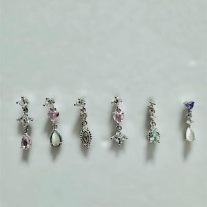 Dangle Nose Ring | 20 gauge L rod | Nose Piercing Needed