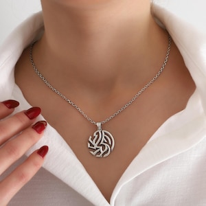 Sterling Silver Griffin Necklace · Greek Mythology Pendant · Lion & Eagle Power Symbol