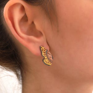 Sterling Silver Multicolor Butterfly Wing Stud Earrings · Butterfly Lovers Jewelry