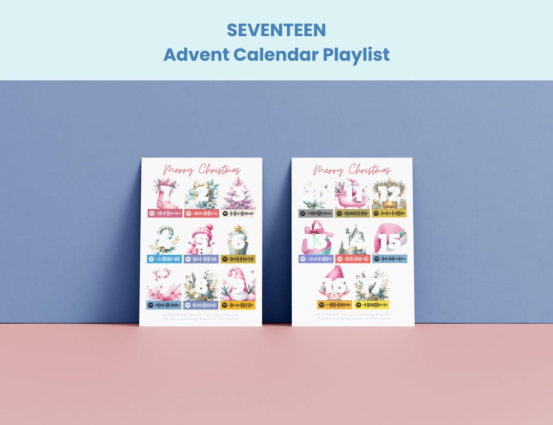 Seventeen Advent Calendar Playlist Printable Advent Calendar Kpop