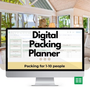 Digital Travel Packing List: Packing Planner Spreadsheet | Google Sheets