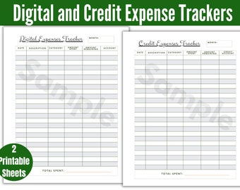 Credit Expenses Tracker Printable