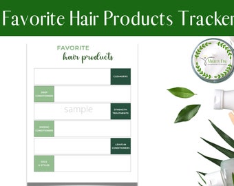 Hair Care Printable, Favorite Hair Products & Journaling Insert, Hair Care Printable and Tracker