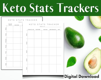 Keto Diet Trackers: Ketone and blood glucose tracker, Urine Ketones and Weight Loss - Weekly and Monthly Trackers