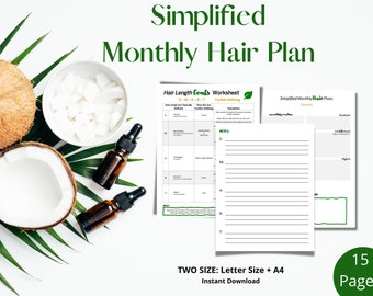 Minamalist Hair Care Beauty Planner, Hair Routine Tracker, Hair Care Planner, Hair Stylist Template PDF